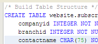 SQL Syntax Highlight